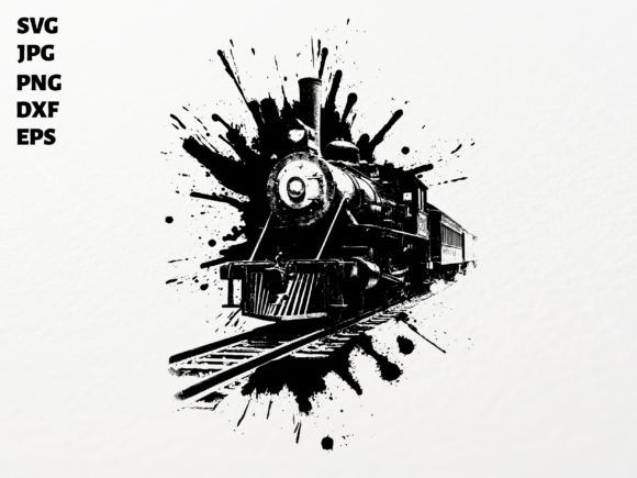 Download Steam Train Grunge SVG for Cricut - Svg for cricut Collection