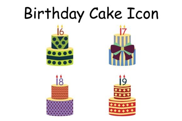 Download Birthday Cake Graphic Creative Icon Set - Graphic Collection
